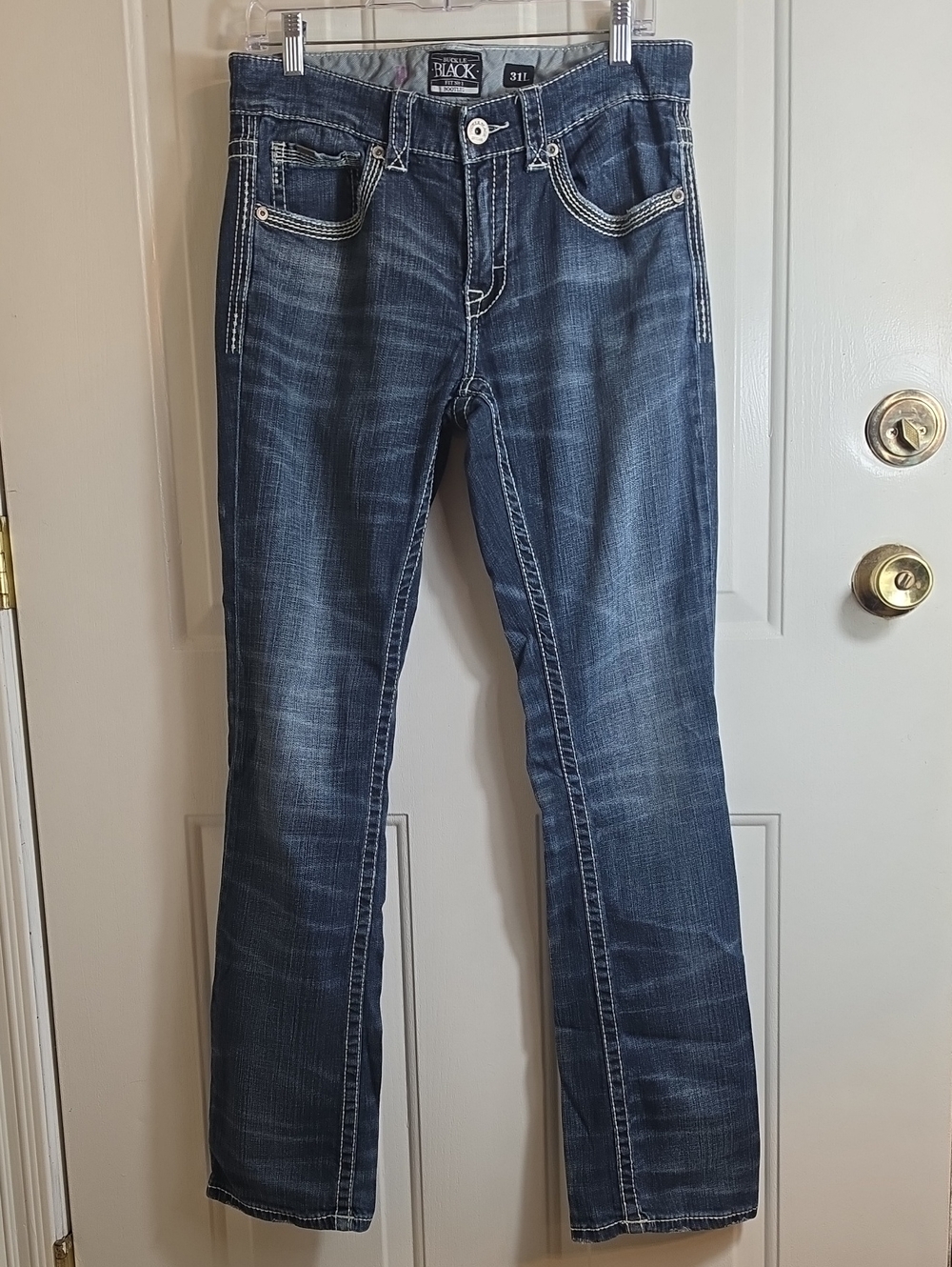 Buckle Black Bootleg Jeans